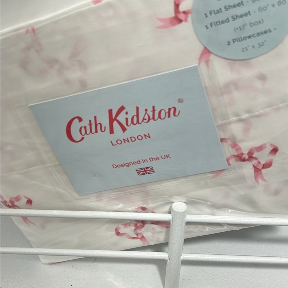 Cath Kidston Pink Bow Sheet Set